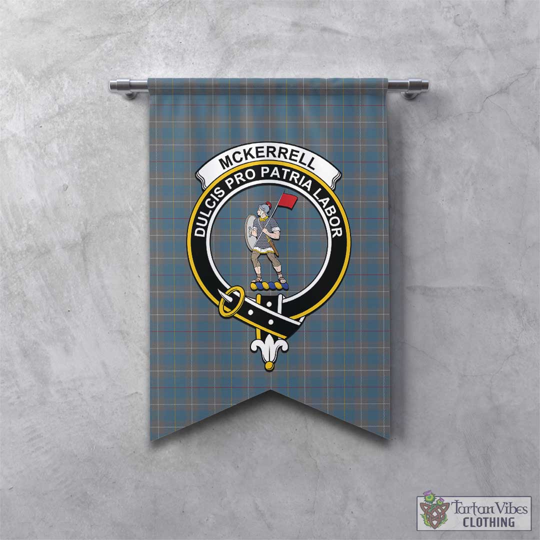 Tartan Vibes Clothing McKerrell of Hillhouse Dress Tartan Gonfalon, Tartan Banner with Family Crest