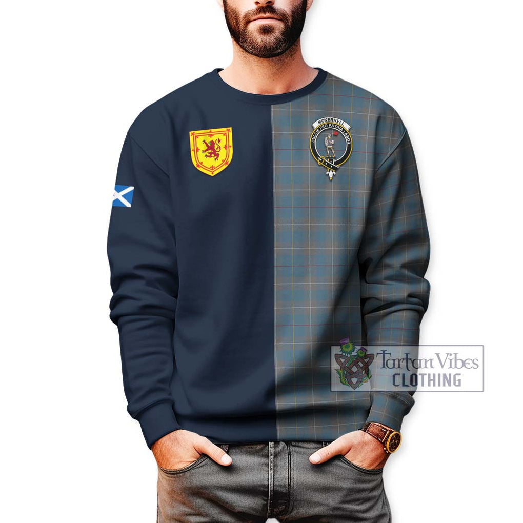 Tartan Vibes Clothing McKerrell of Hillhouse Dress Tartan Sweatshirt with Scottish Lion Royal Arm Half Style