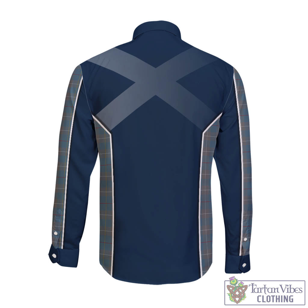 Tartan Vibes Clothing McKerrell of Hillhouse Dress Tartan Long Sleeve Button Up Shirt with Family Crest and Scottish Thistle Vibes Sport Style