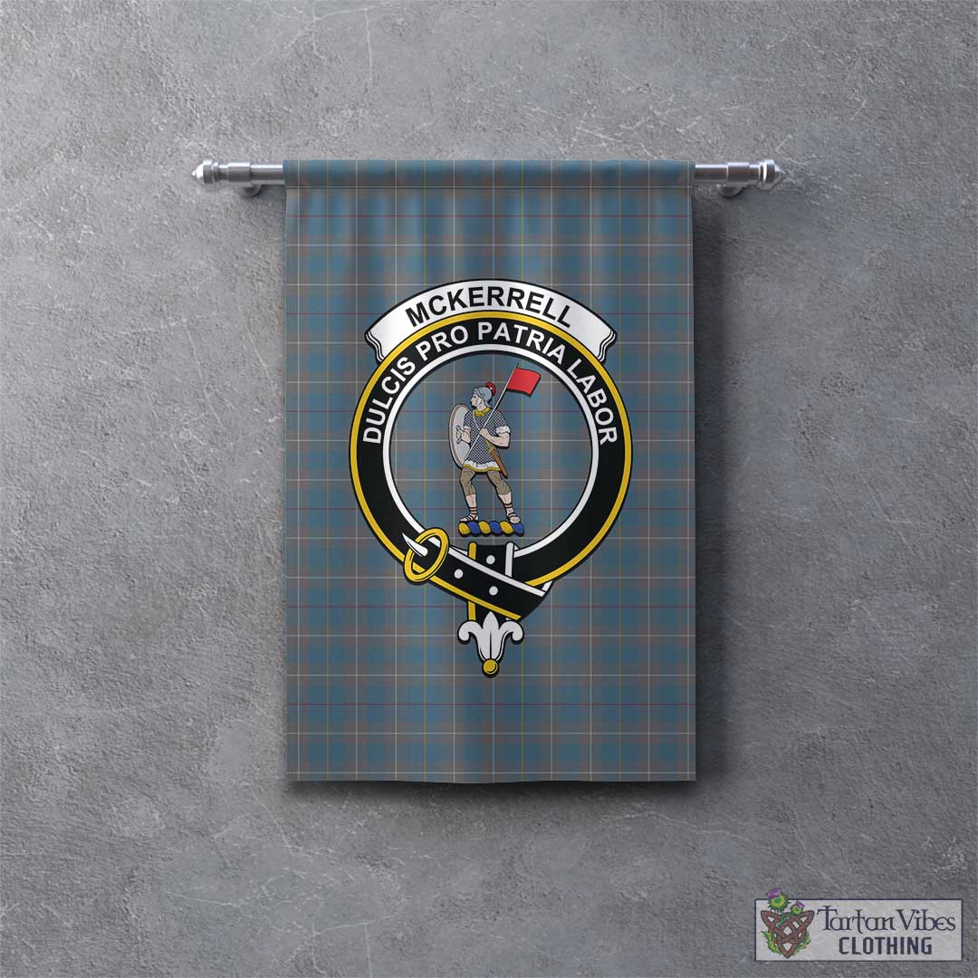 Tartan Vibes Clothing McKerrell of Hillhouse Dress Tartan Gonfalon, Tartan Banner with Family Crest