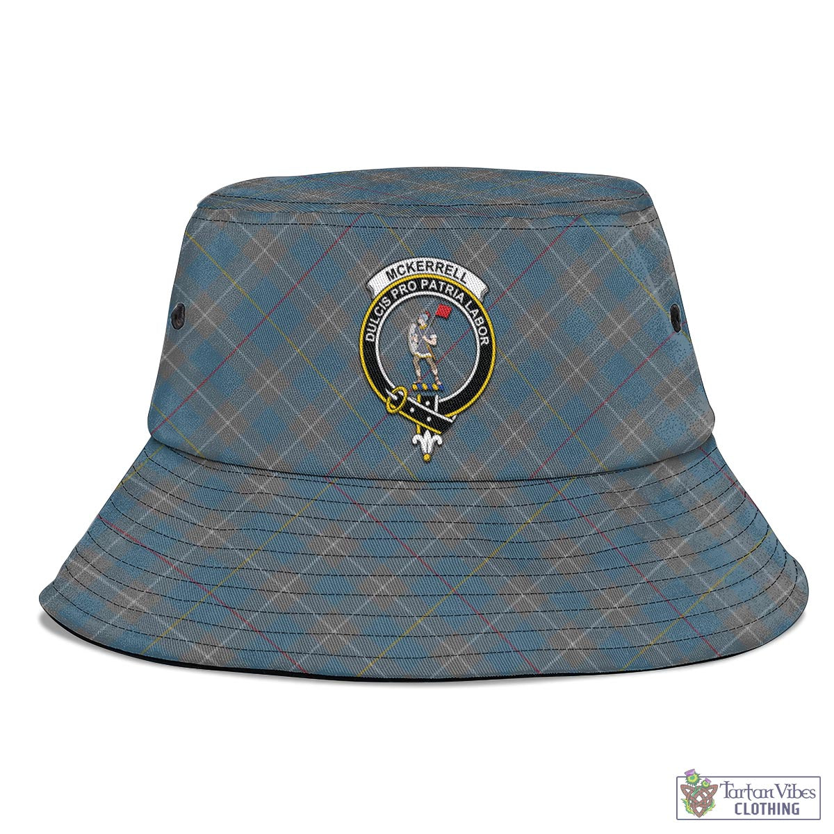 Tartan Vibes Clothing McKerrell of Hillhouse Dress Tartan Bucket Hat with Family Crest