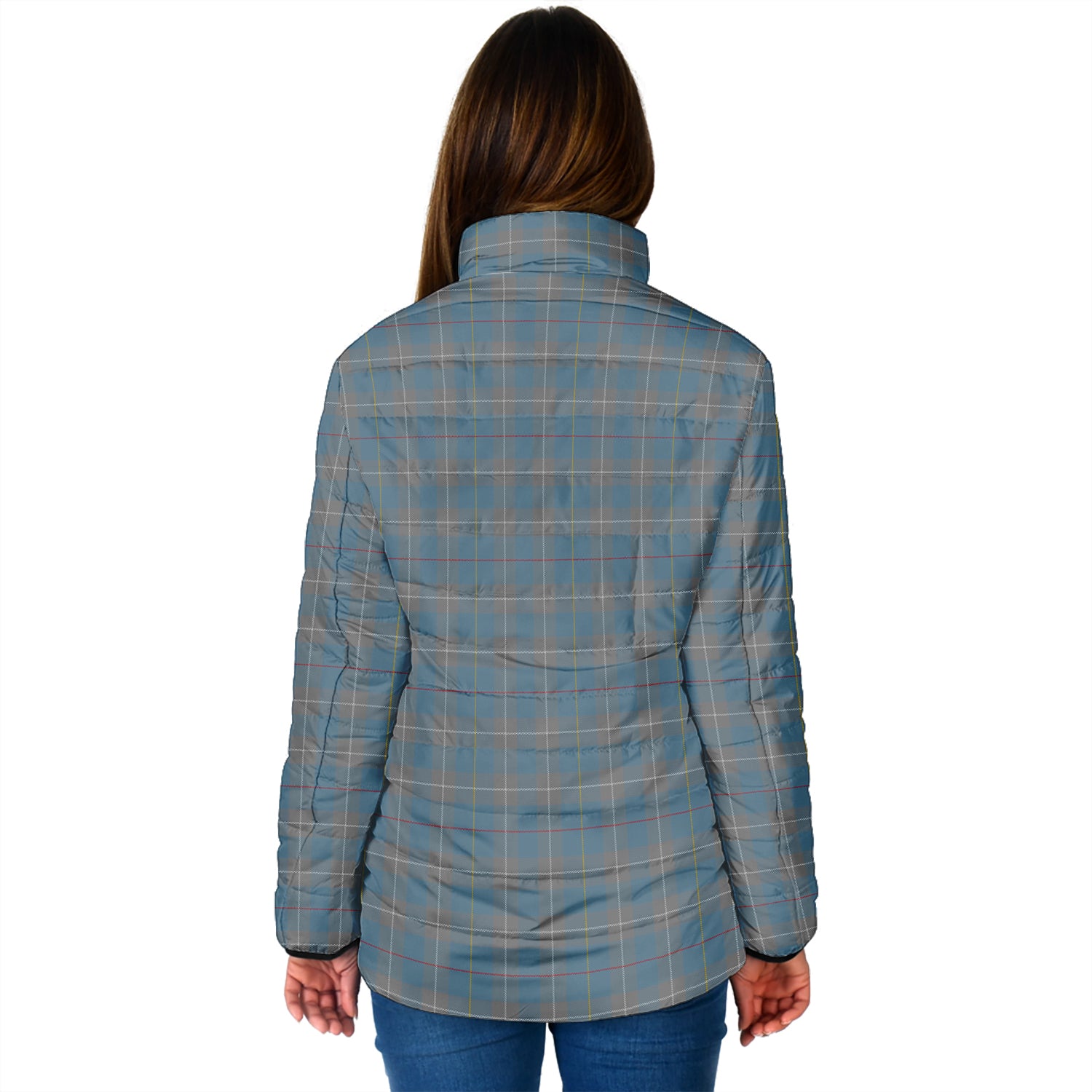 McKerrell of Hillhouse Dress Tartan Padded Jacket with Family Crest - Tartan Vibes Clothing