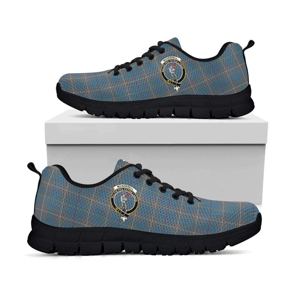 McKerrell of Hillhouse Dress Tartan Sneakers with Family Crest - Tartan Vibes Clothing