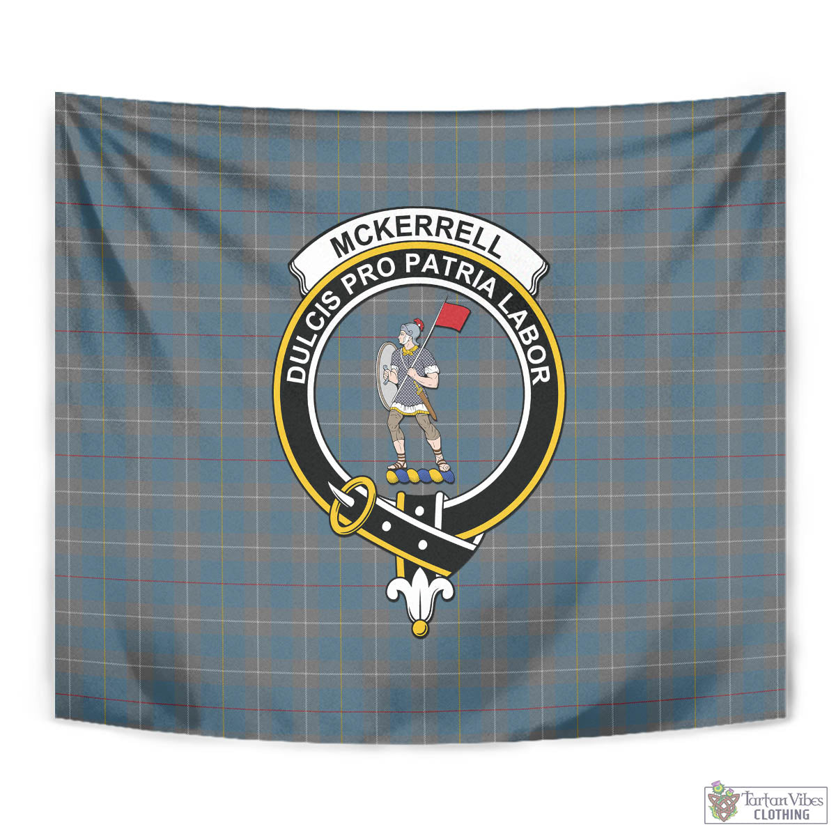 Tartan Vibes Clothing McKerrell of Hillhouse Dress Tartan Tapestry Wall Hanging and Home Decor for Room with Family Crest