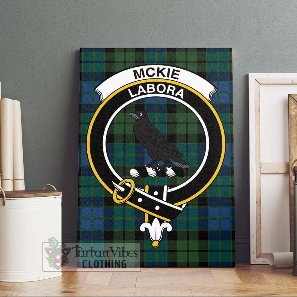 McKie Tartan Canvas Print Wall Art with Family Crest Without Frame - Tartan Vibes Clothing