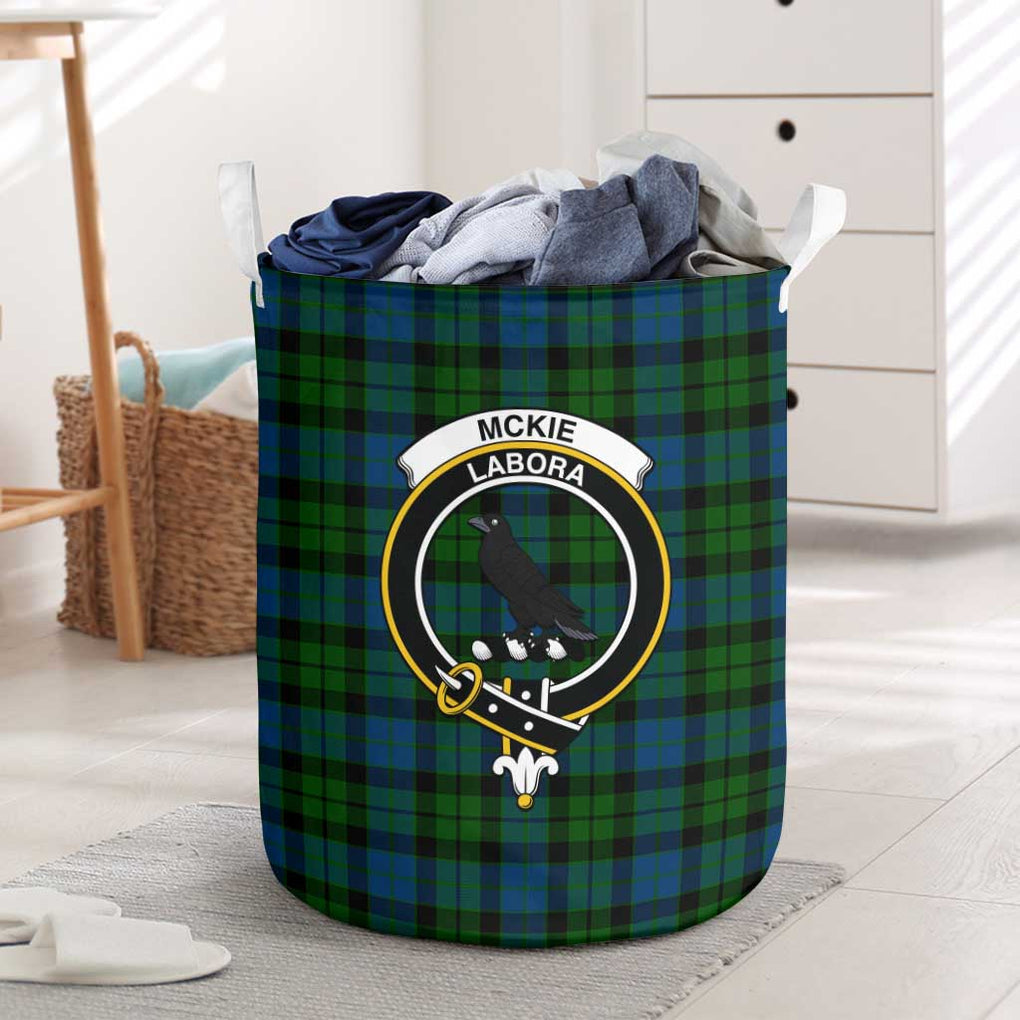 McKie Tartan Laundry Basket with Family Crest One Size - Tartanvibesclothing Shop