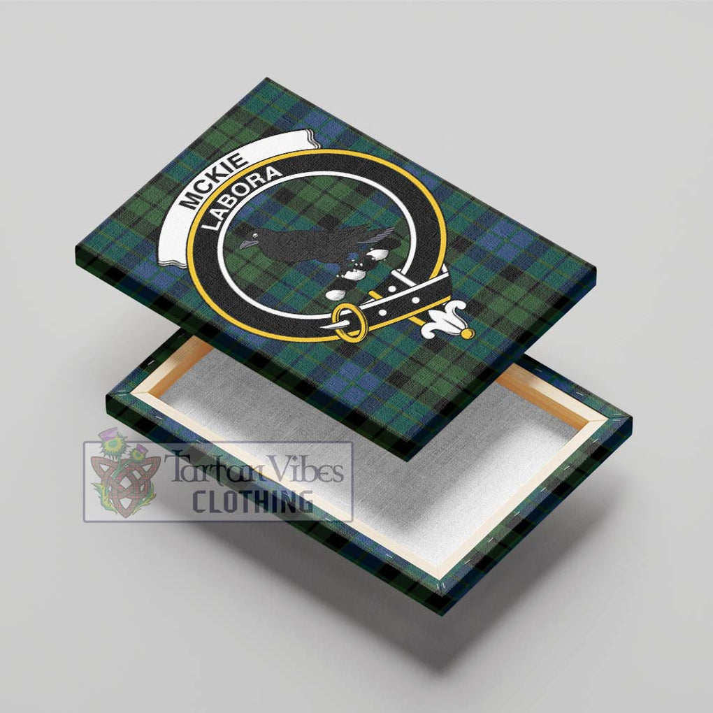 McKie Tartan Canvas Print Wall Art with Family Crest - Tartan Vibes Clothing