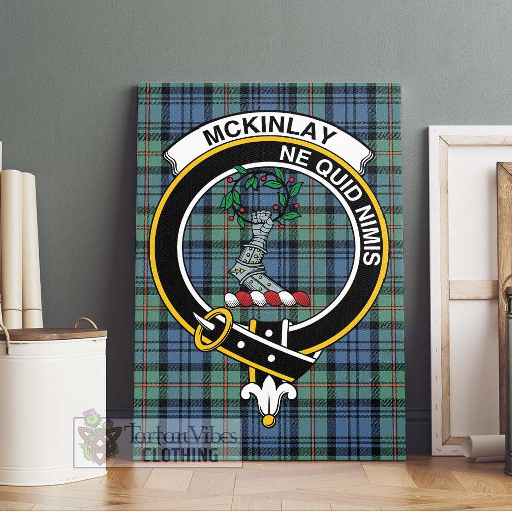 McKinlay Ancient Tartan Canvas Print Wall Art with Family Crest Without Frame - Tartan Vibes Clothing