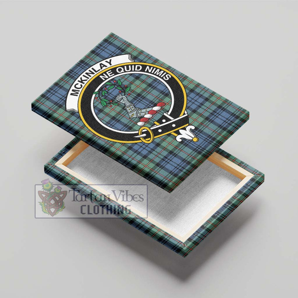 McKinlay Ancient Tartan Canvas Print Wall Art with Family Crest - Tartan Vibes Clothing