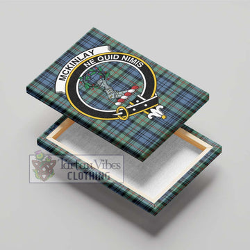 McKinlay Ancient Tartan Canvas Print Wall Art with Family Crest