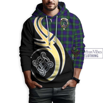 McKinlay Modern Tartan Hoodie with Family Crest and Celtic Symbol Style