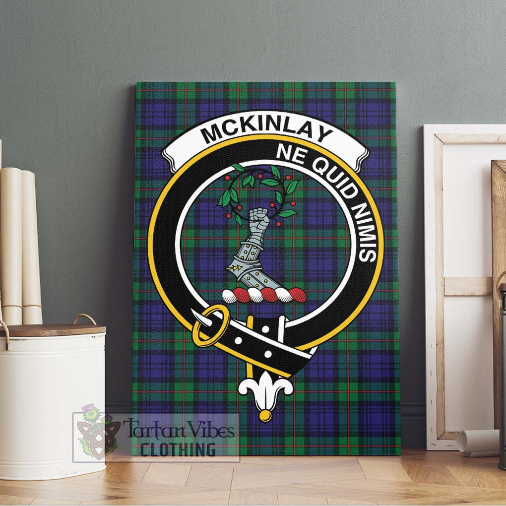 McKinlay Modern Tartan Canvas Print Wall Art with Family Crest Without Frame - Tartan Vibes Clothing