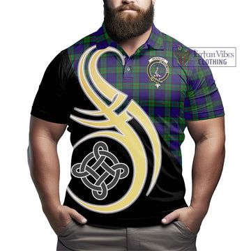 McKinlay Modern Tartan Polo Shirt with Family Crest and Celtic Symbol Style