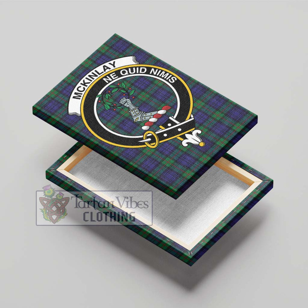 McKinlay Modern Tartan Canvas Print Wall Art with Family Crest - Tartan Vibes Clothing