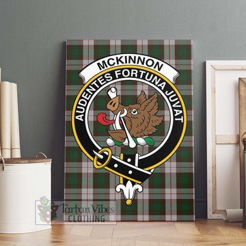 McKinnon Dress Tartan Canvas Print Wall Art with Family Crest