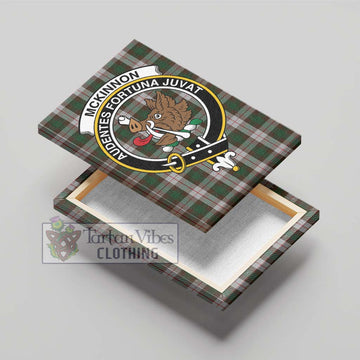 McKinnon Dress Tartan Canvas Print Wall Art with Family Crest