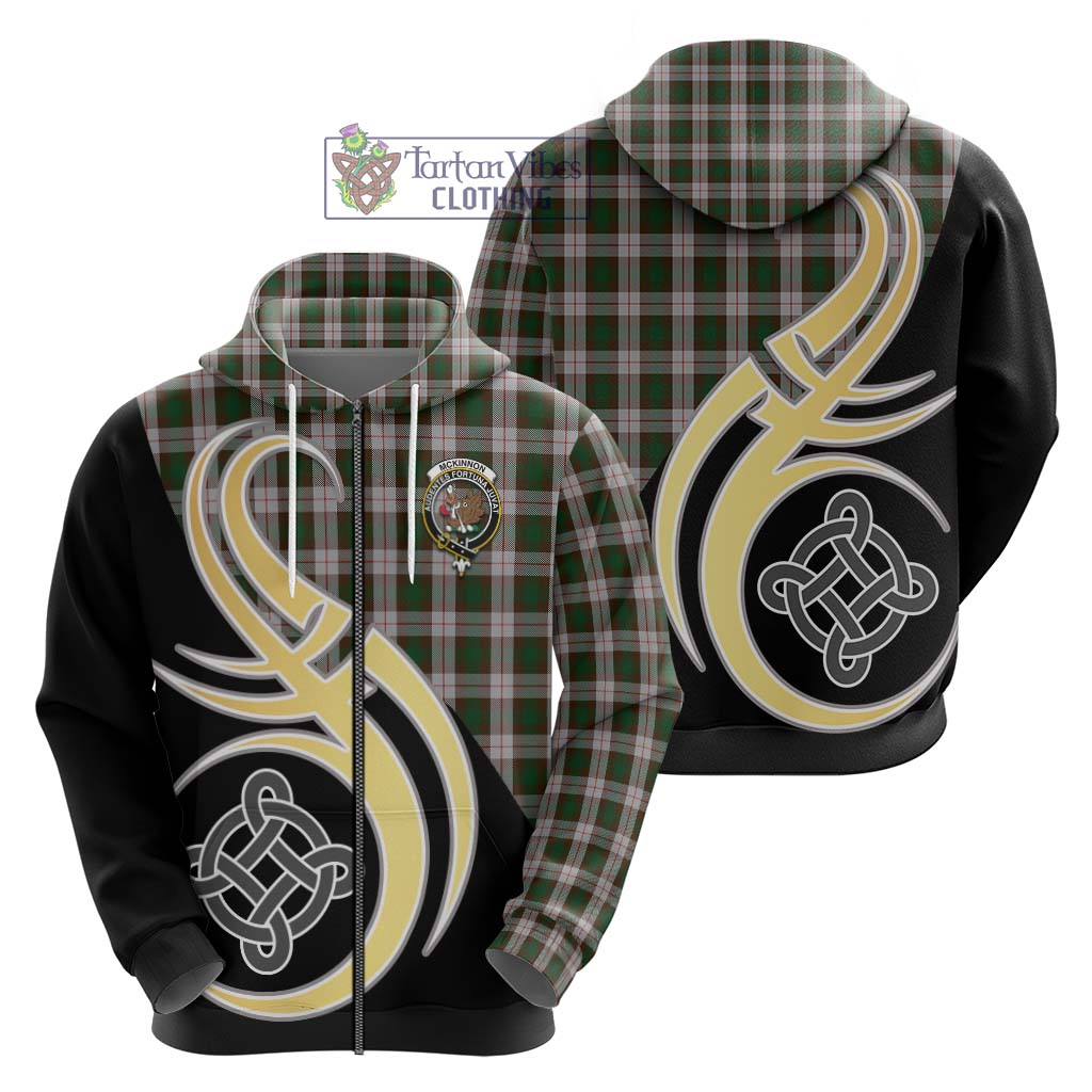 Tartan Vibes Clothing McKinnon Dress Tartan Hoodie with Family Crest and Celtic Symbol Style