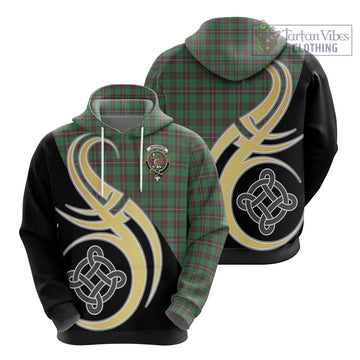 McKinnon Hunting Ancient Tartan Hoodie with Family Crest and Celtic Symbol Style