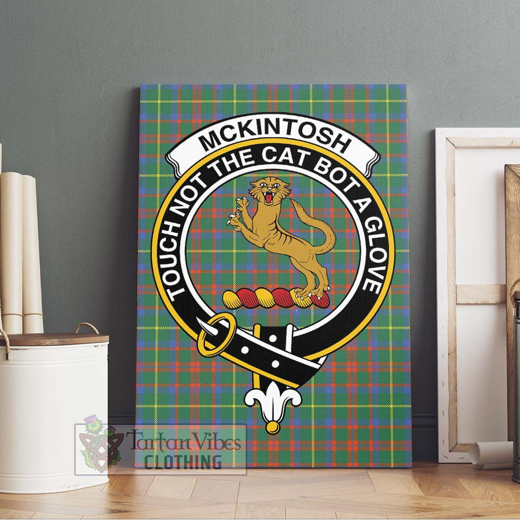 McKintosh Hunting Ancient Tartan Canvas Print Wall Art with Family Crest Without Frame - Tartan Vibes Clothing