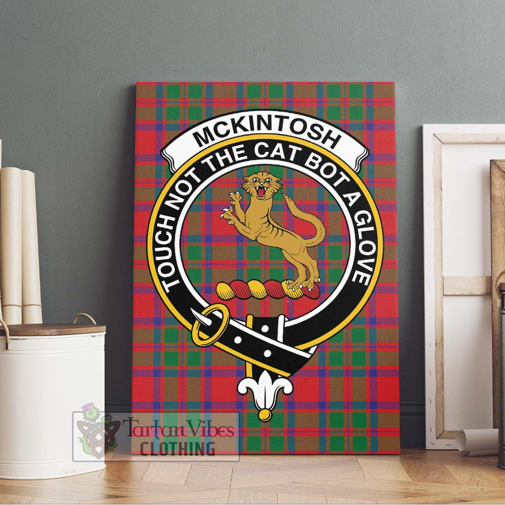 McKintosh Modern Tartan Canvas Print Wall Art with Family Crest Without Frame - Tartan Vibes Clothing