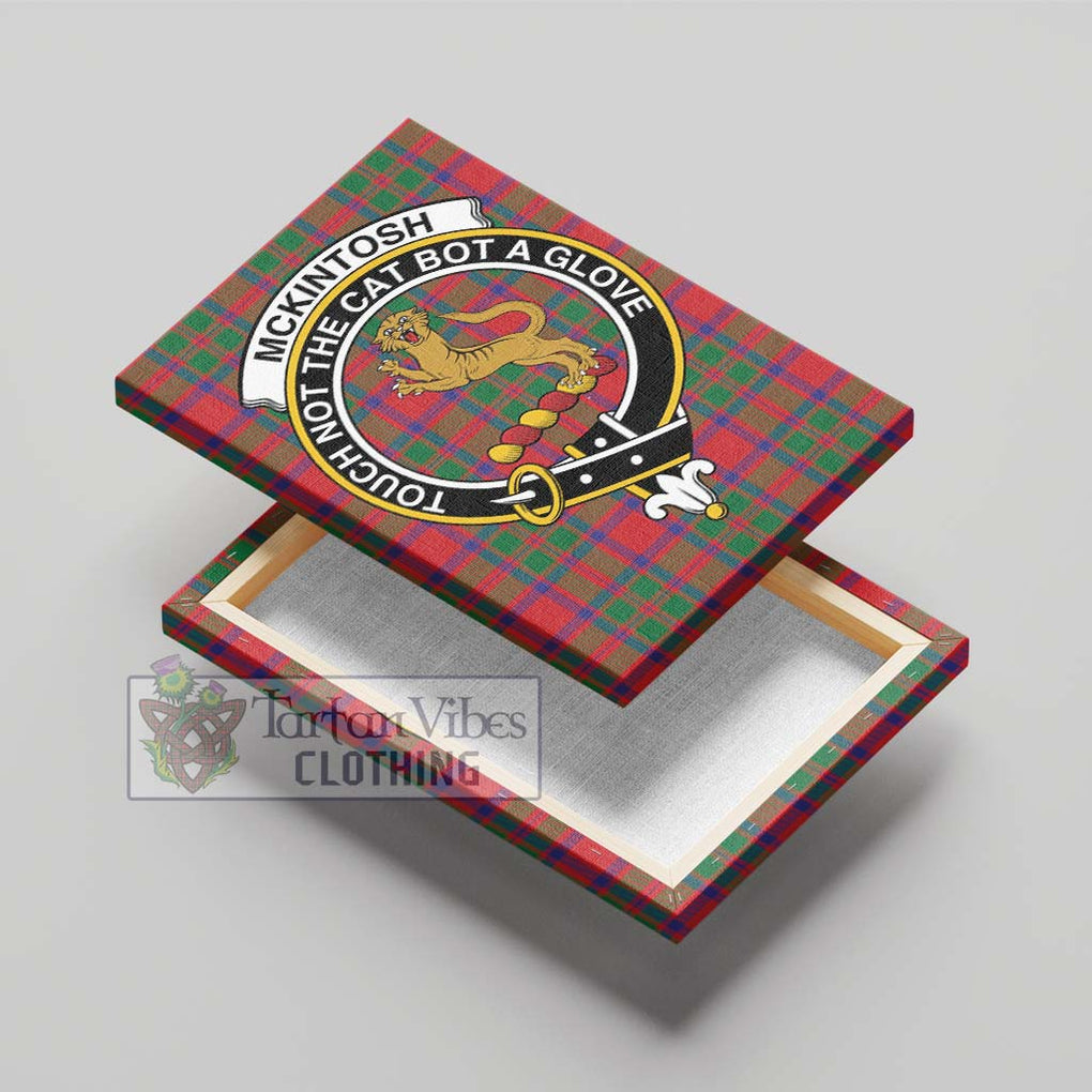 McKintosh Modern Tartan Canvas Print Wall Art with Family Crest - Tartan Vibes Clothing