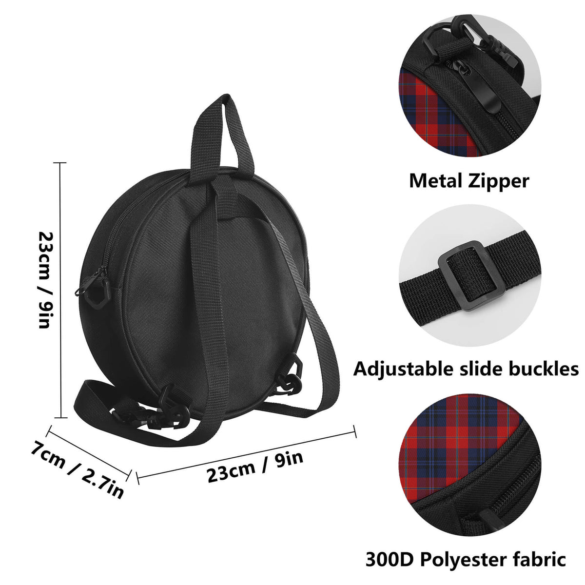 McKnight Tartan Round Satchel Bags - Tartan Vibes Clothing