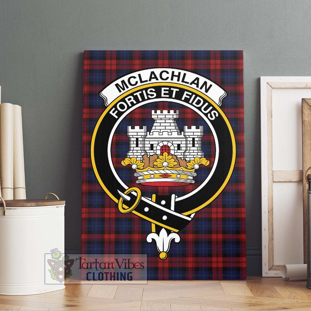 McLachlan Tartan Canvas Print Wall Art with Family Crest Without Frame - Tartan Vibes Clothing