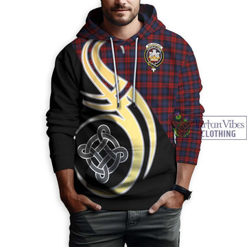 McLachlan Tartan Hoodie with Family Crest and Celtic Symbol Style