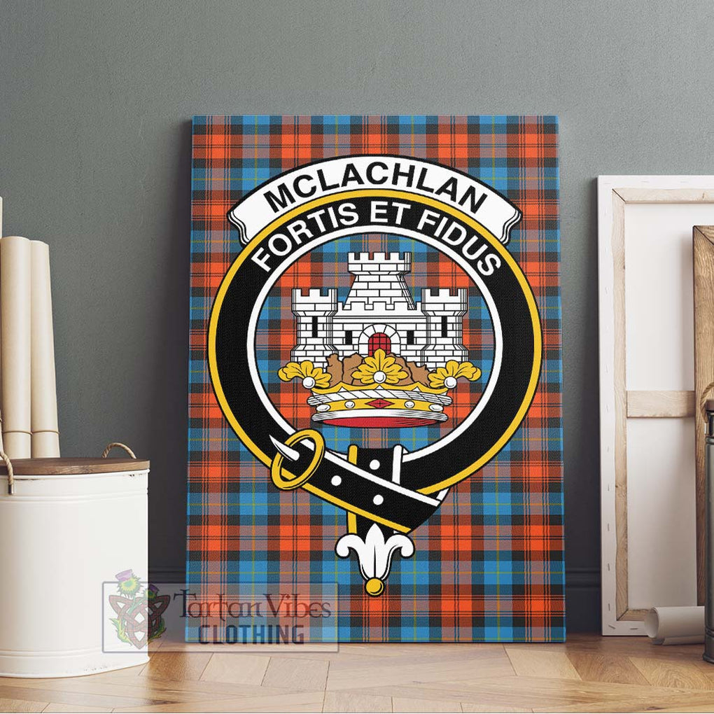 McLachlan Ancient Tartan Canvas Print Wall Art with Family Crest Without Frame - Tartan Vibes Clothing