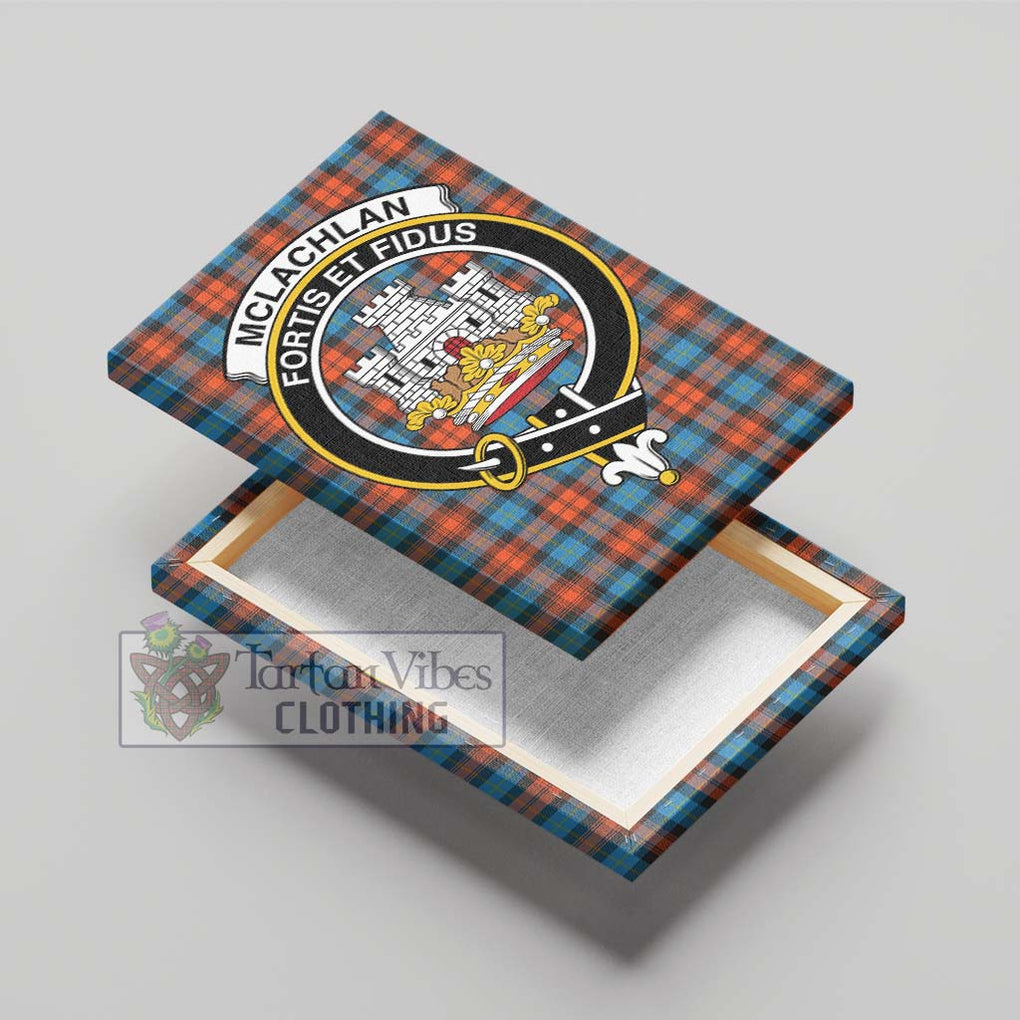 McLachlan Ancient Tartan Canvas Print Wall Art with Family Crest - Tartan Vibes Clothing