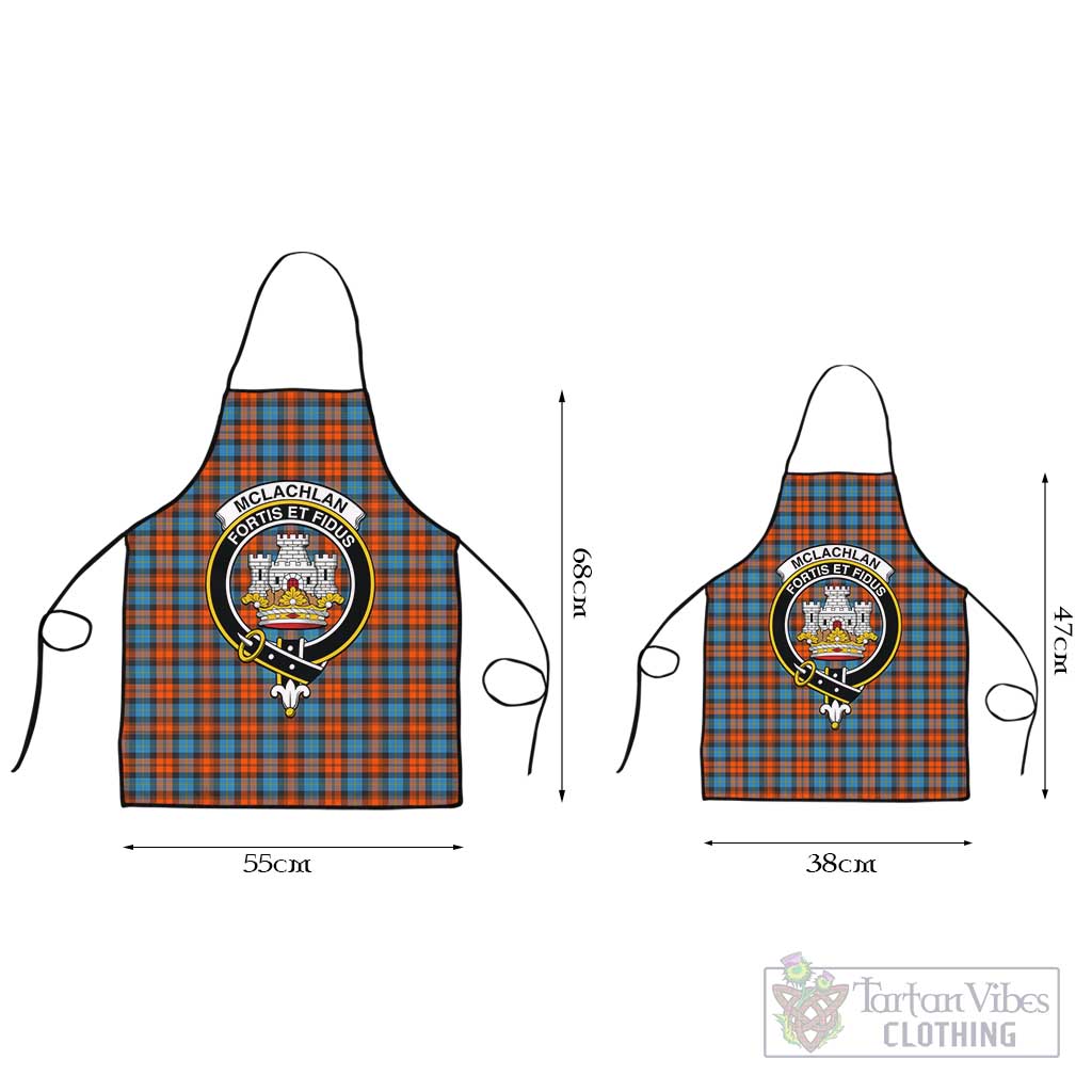 McLachlan Ancient Tartan Apron with Family Crest Black L 55x68 cm - Tartan Vibes Clothing