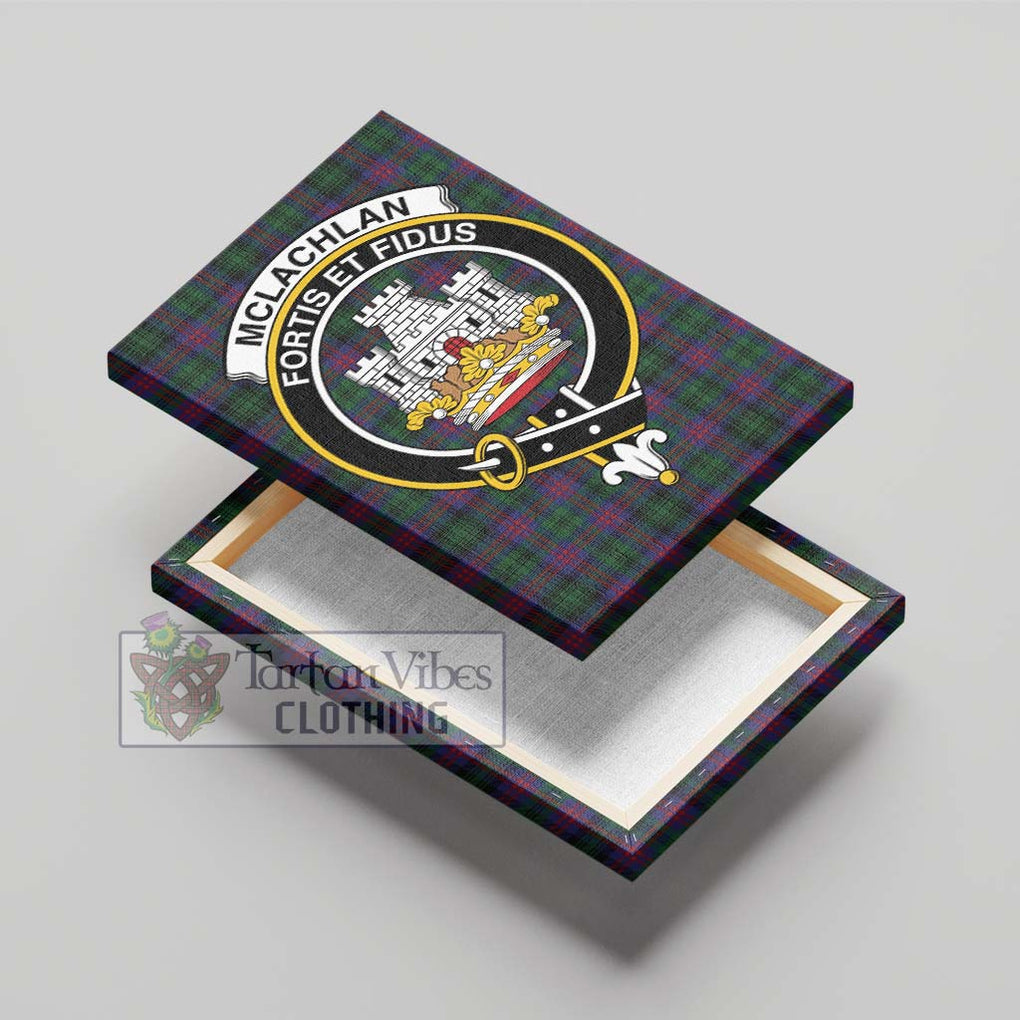 McLachlan Hunting Tartan Canvas Print Wall Art with Family Crest - Tartan Vibes Clothing