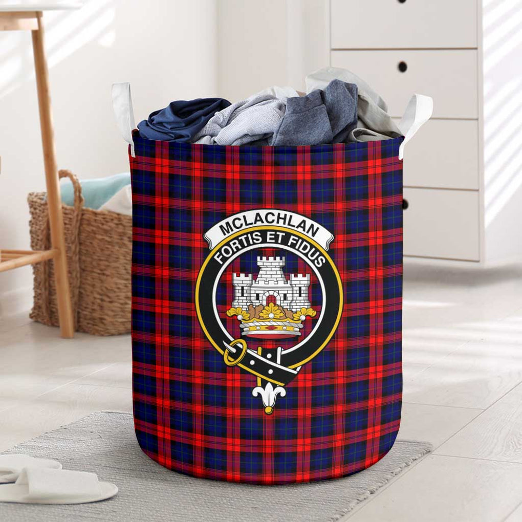 McLachlan Modern Tartan Laundry Basket with Family Crest One Size - Tartanvibesclothing Shop