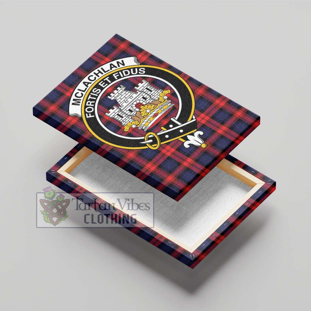 McLachlan Modern Tartan Canvas Print Wall Art with Family Crest - Tartan Vibes Clothing