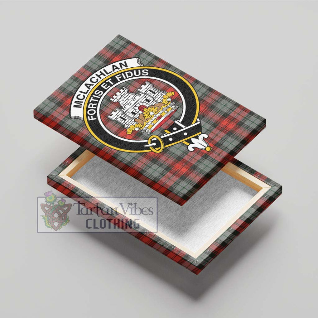 McLachlan Weathered Tartan Canvas Print Wall Art with Family Crest - Tartan Vibes Clothing