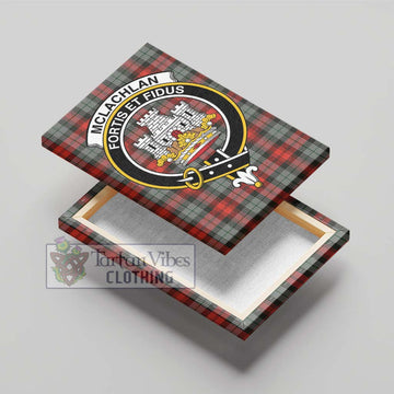 McLachlan Weathered Tartan Canvas Print Wall Art with Family Crest