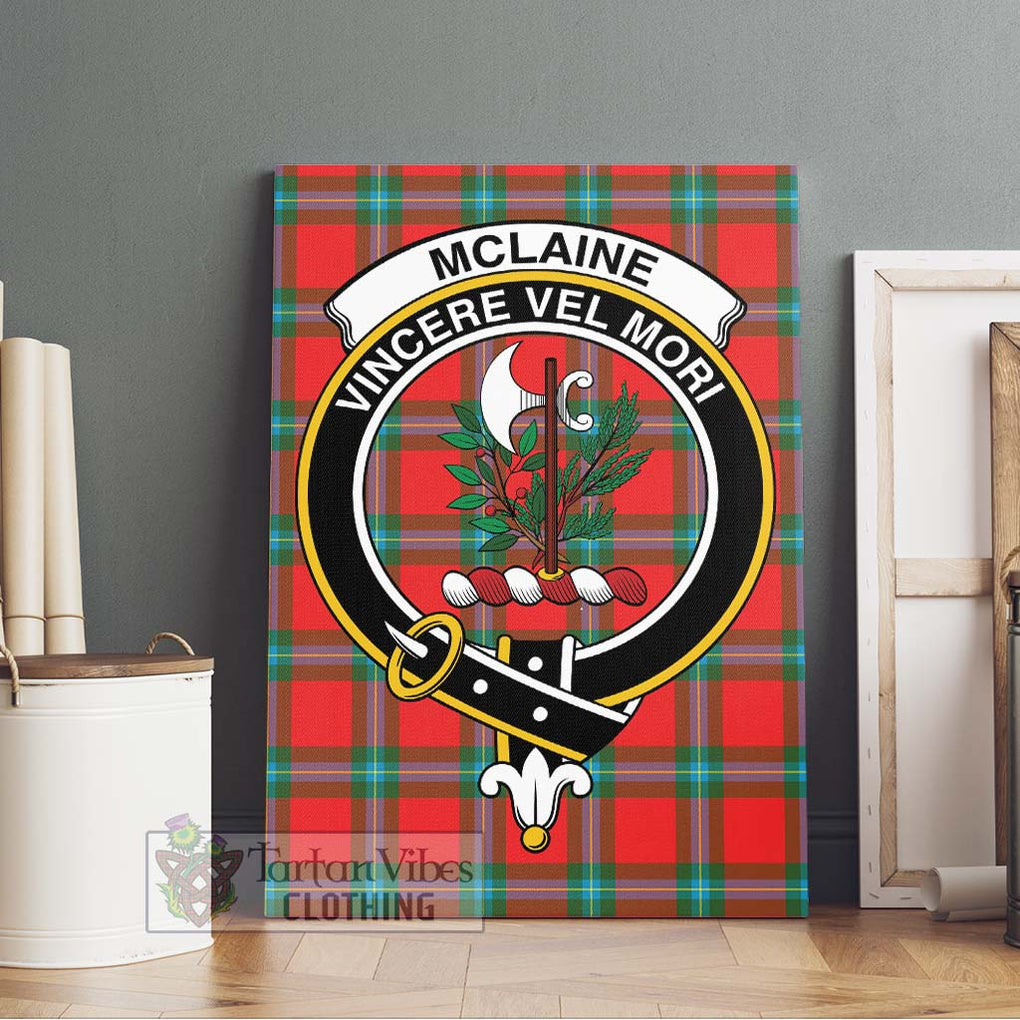 McLaine of Loch Buie Tartan Canvas Print Wall Art with Family Crest Without Frame - Tartan Vibes Clothing