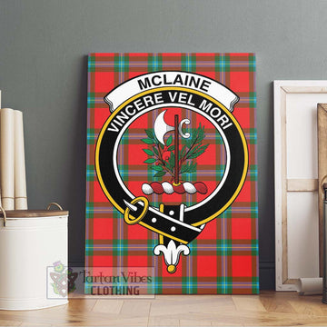 McLaine of Loch Buie Tartan Canvas Print Wall Art with Family Crest