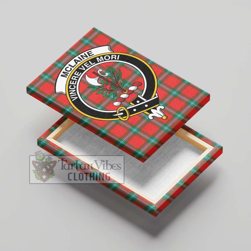 McLaine of Loch Buie Tartan Canvas Print Wall Art with Family Crest - Tartan Vibes Clothing