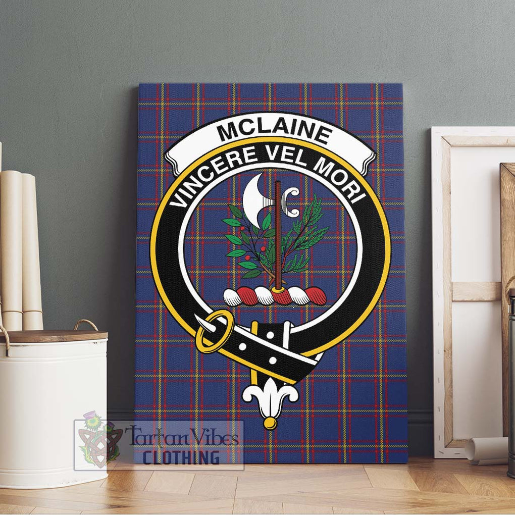 McLaine of Lochbuie Tartan Canvas Print Wall Art with Family Crest Without Frame - Tartan Vibes Clothing