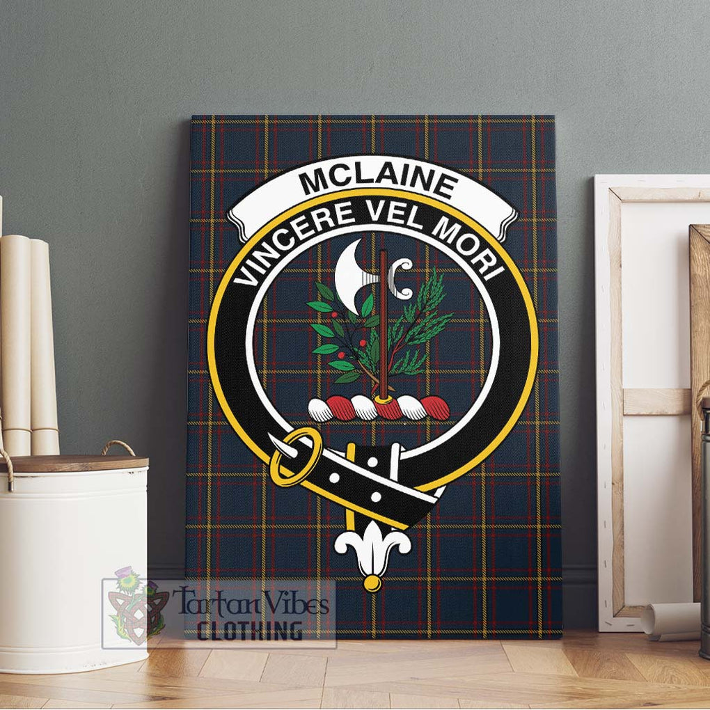 McLaine of Lochbuie Hunting Tartan Canvas Print Wall Art with Family Crest Without Frame - Tartan Vibes Clothing