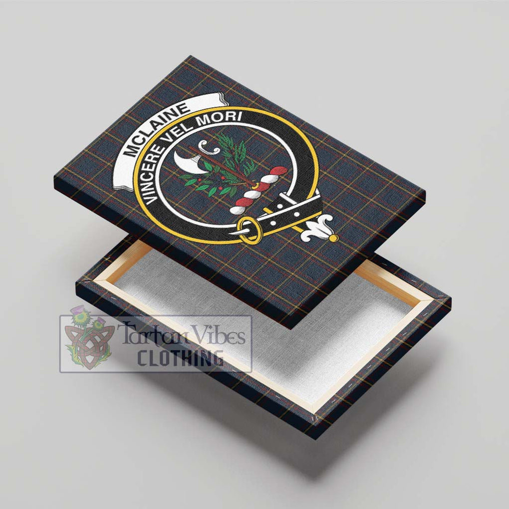 McLaine of Lochbuie Hunting Tartan Canvas Print Wall Art with Family Crest - Tartan Vibes Clothing