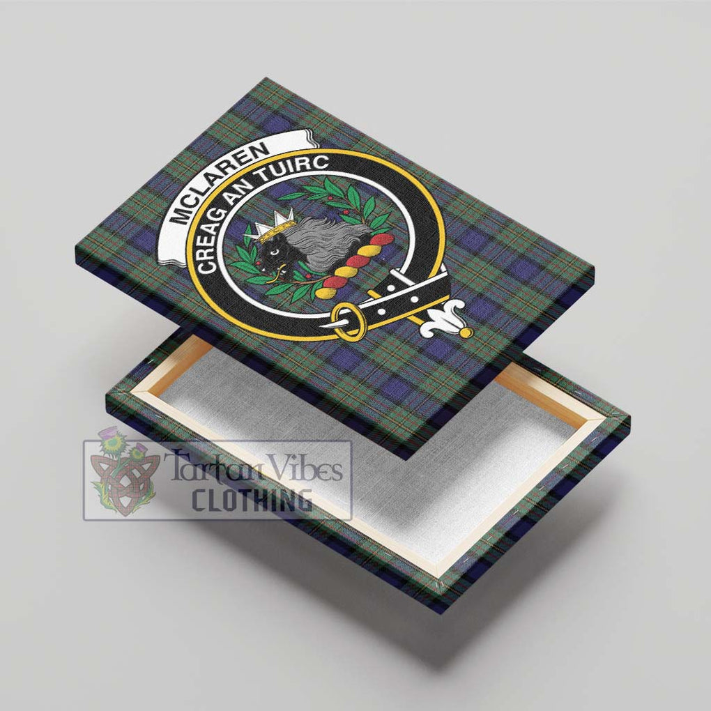 McLaren Tartan Canvas Print Wall Art with Family Crest - Tartan Vibes Clothing