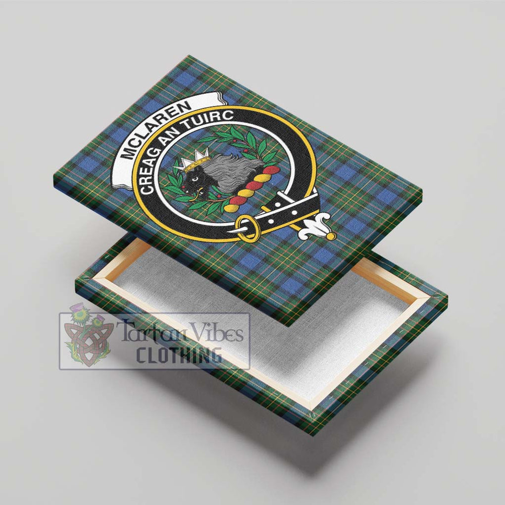 McLaren Ancient Tartan Canvas Print Wall Art with Family Crest - Tartan Vibes Clothing