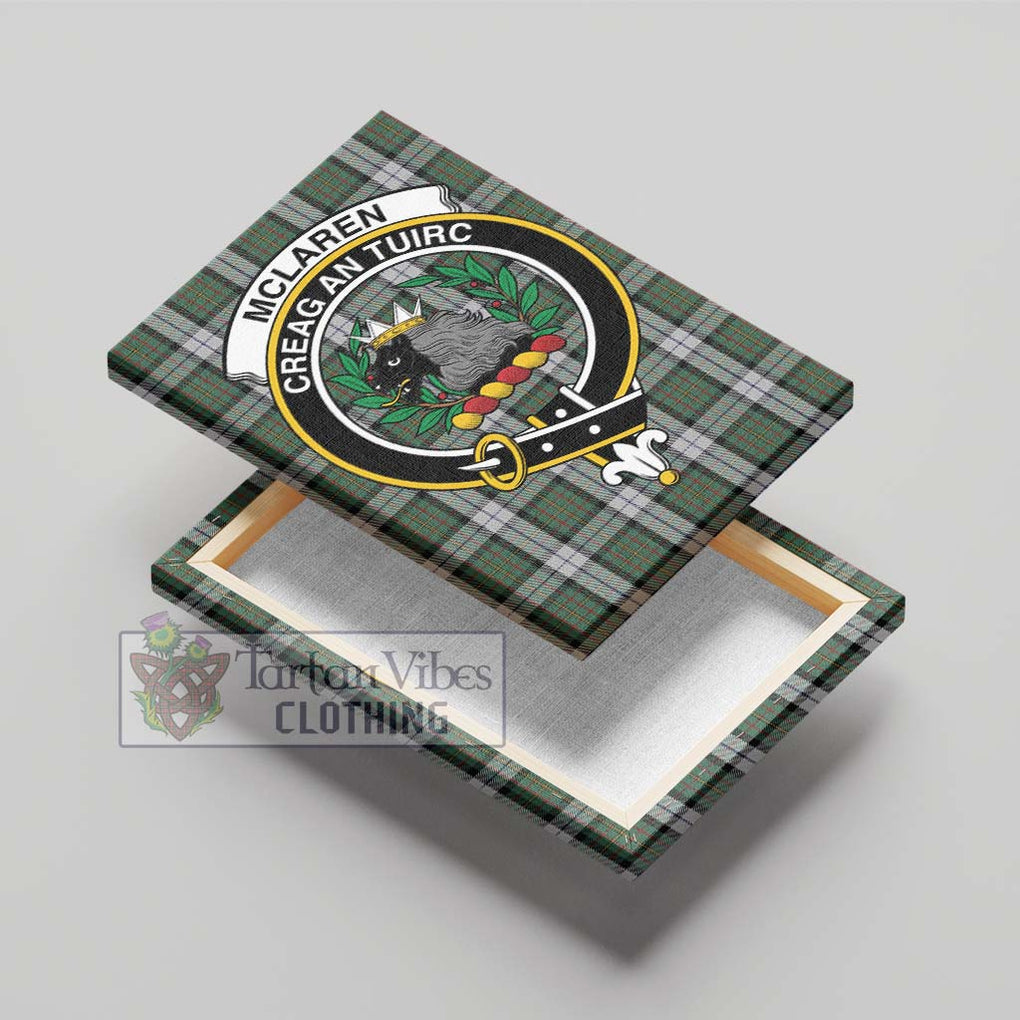 McLaren Dress Tartan Canvas Print Wall Art with Family Crest - Tartan Vibes Clothing