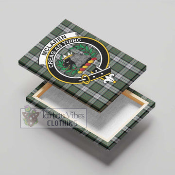 McLaren Dress Tartan Canvas Print Wall Art with Family Crest