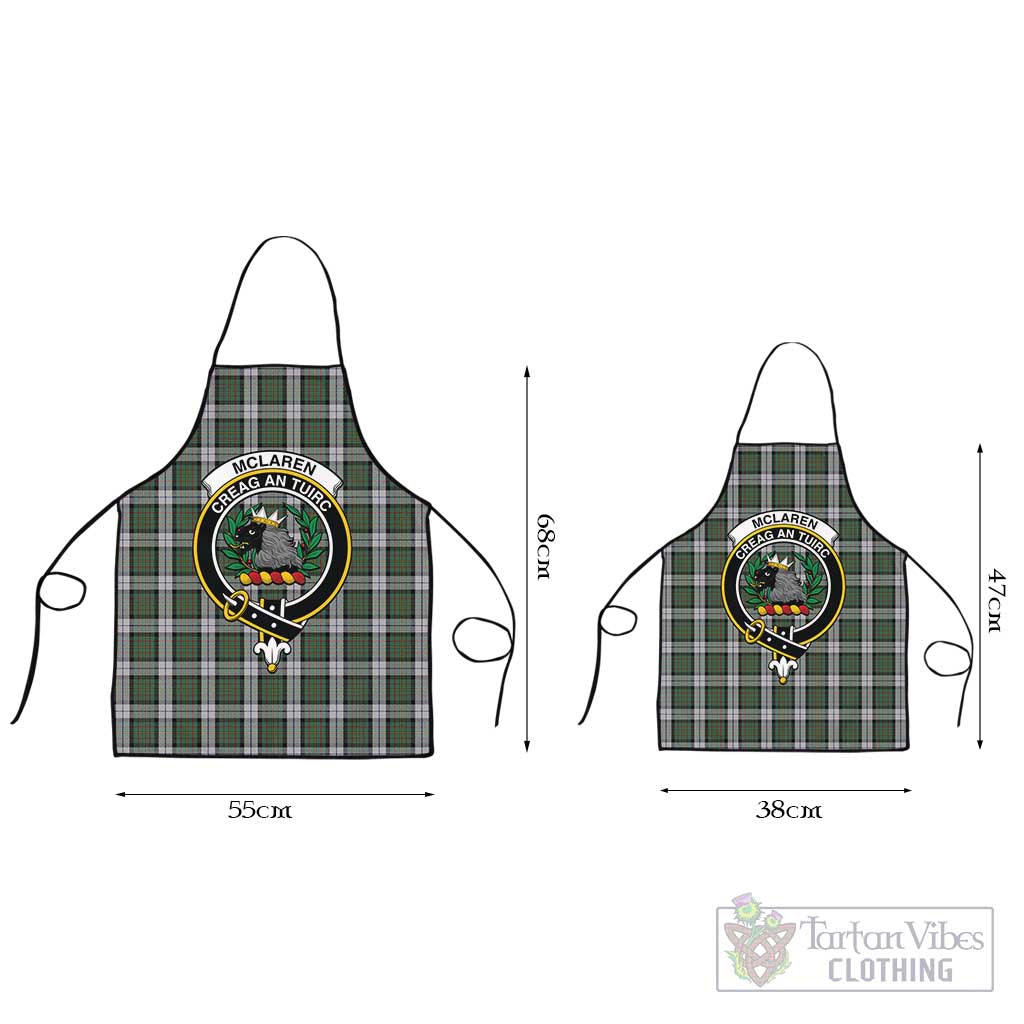 McLaren Dress Tartan Apron with Family Crest Black L 55x68 cm - Tartan Vibes Clothing