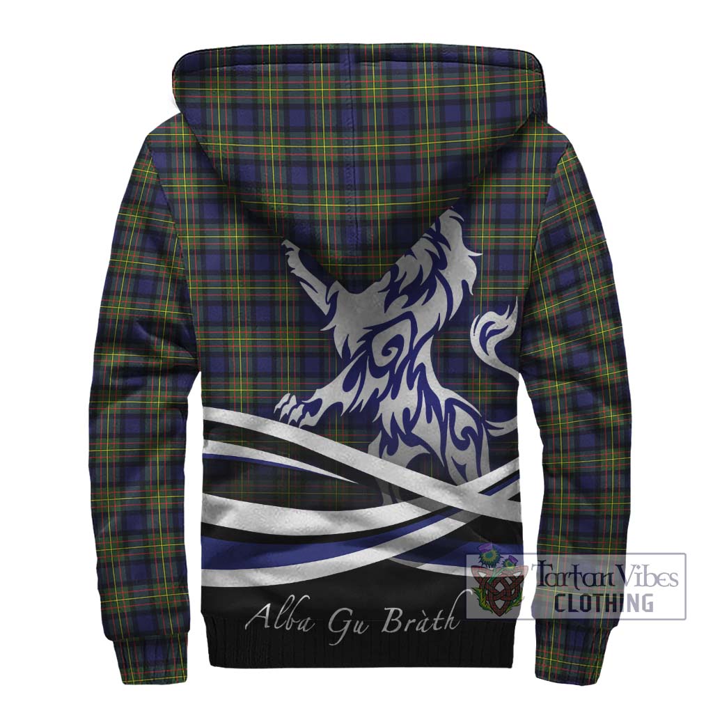 Tartan Vibes Clothing McLaren Modern Tartan Sherpa Hoodie with Alba Gu Brath Regal Lion Emblem