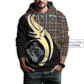 McLaren Weathered Tartan Hoodie with Family Crest and Celtic Symbol Style