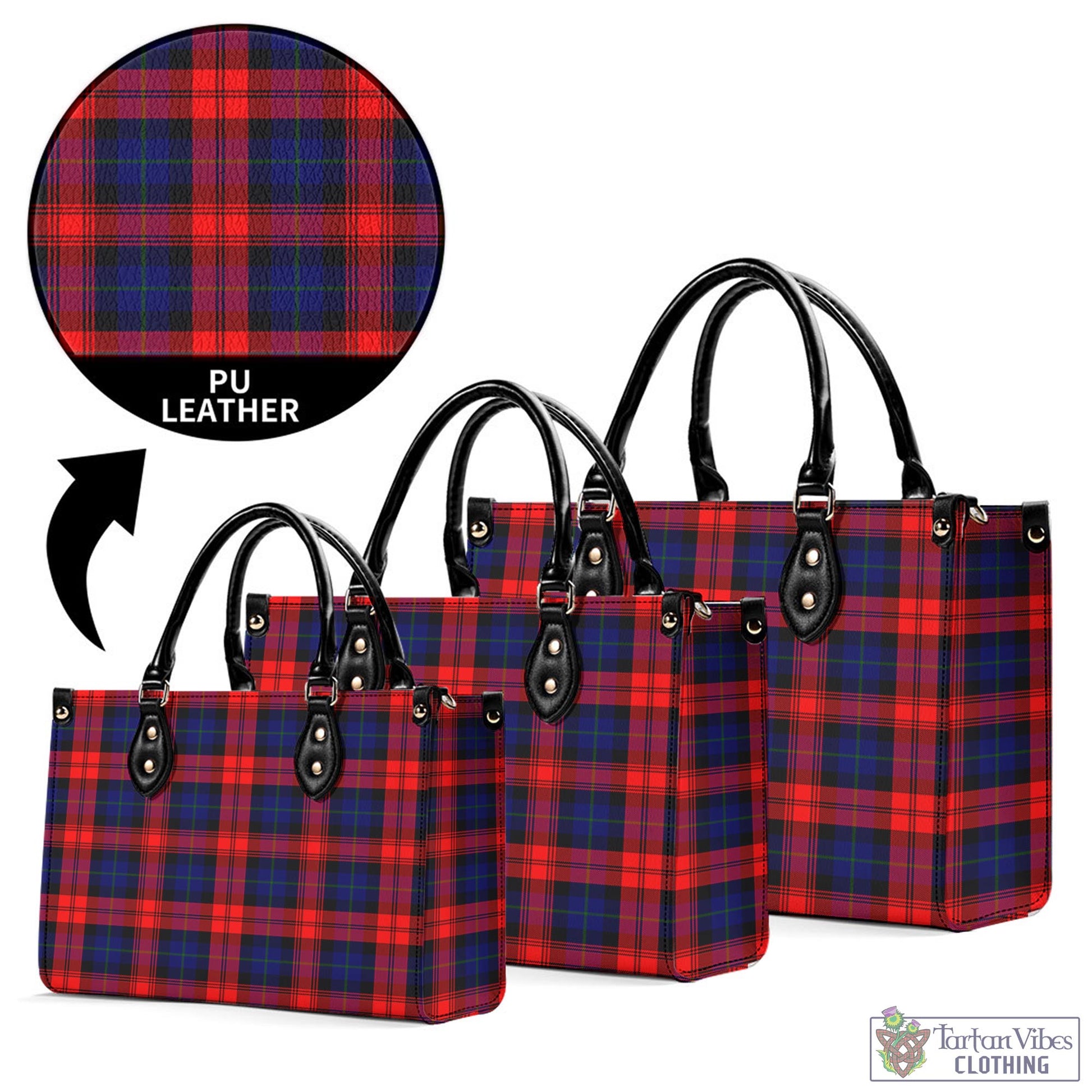 Tartan Vibes Clothing McLaughlin Tartan Luxury Leather Handbags